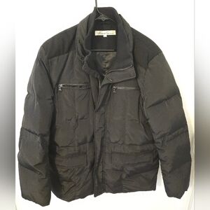 Kenneth Cole New York Down Puffer Jacket  Full Zip Coat Mens Large Poly Wool